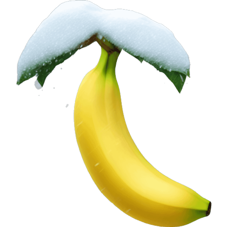 Banana in snowstorm emoji