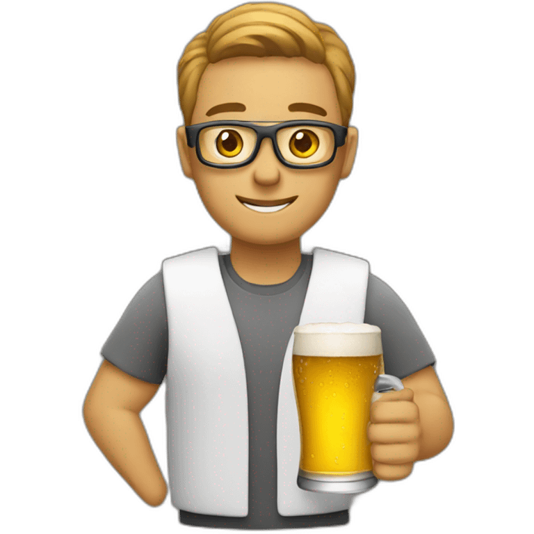 IT specialist with beer emoji