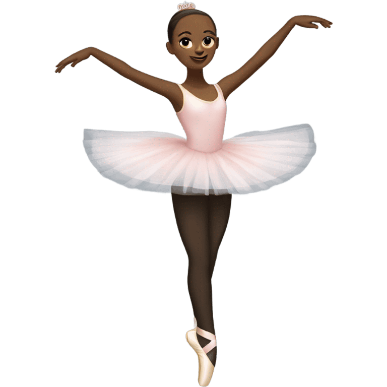 ballerina on pointe in a black swan tutu emoji