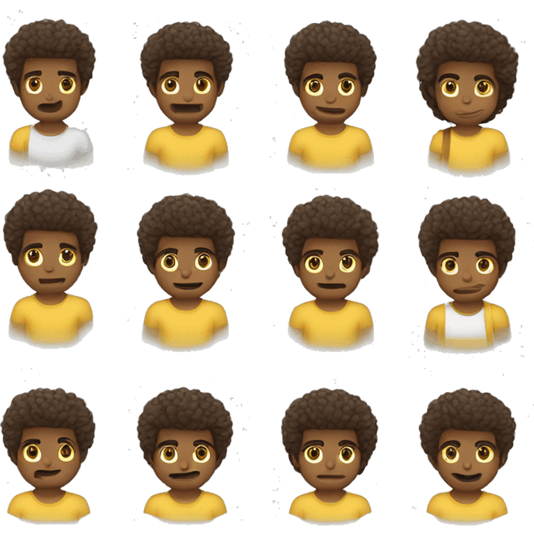 menino cabelo loiro amarelo pele branca olhos castanho e cabelo liso emoji