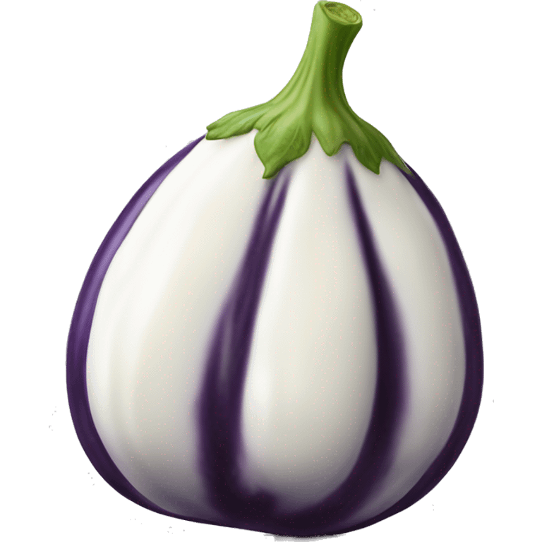 Eggplant with veins shooting white sauce from bottom emoji