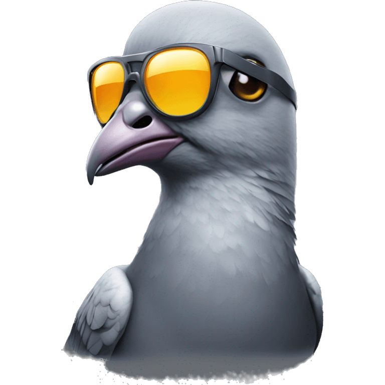 Pigeon with sun glasses emoji