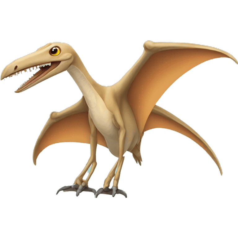 pterodactyl with hand and two legs emoji