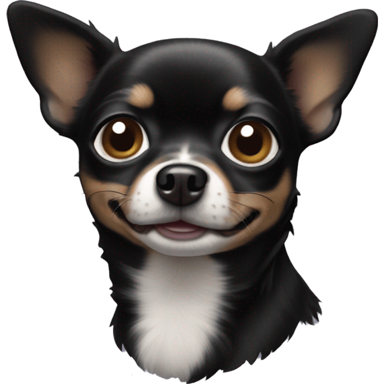 small black dog chihuahua  emoji