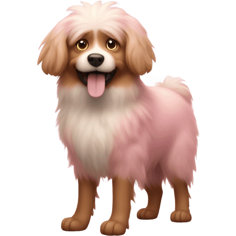 Pink dog emoji