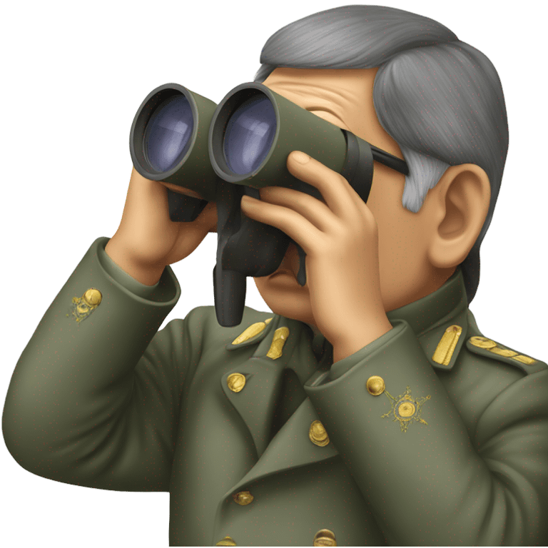 photorealistic Nazarbayev looks through binoculars
 emoji