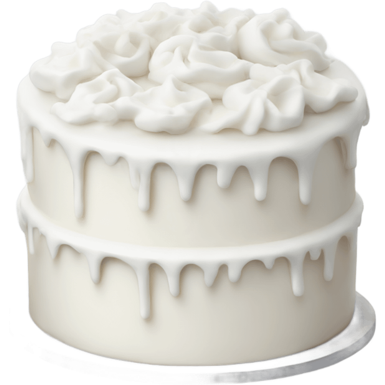 all white cake with white glazing emoji