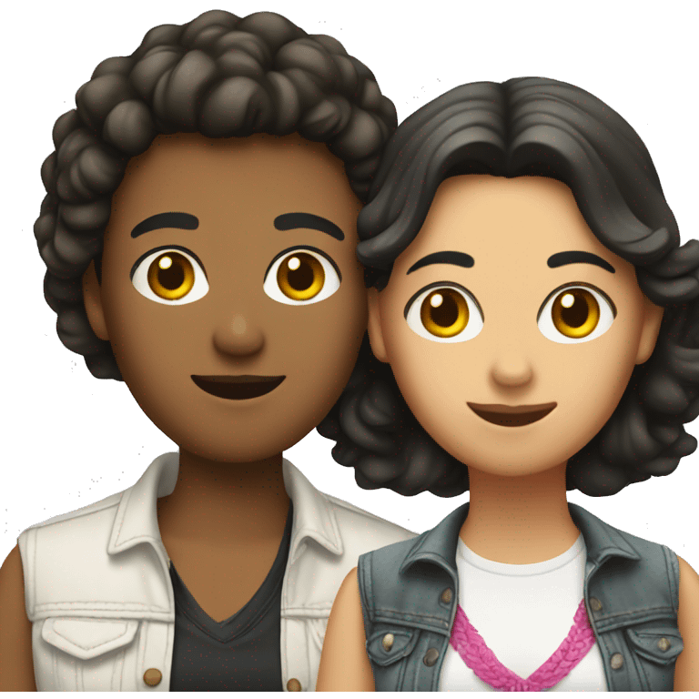 Mexican and white lesbians emoji