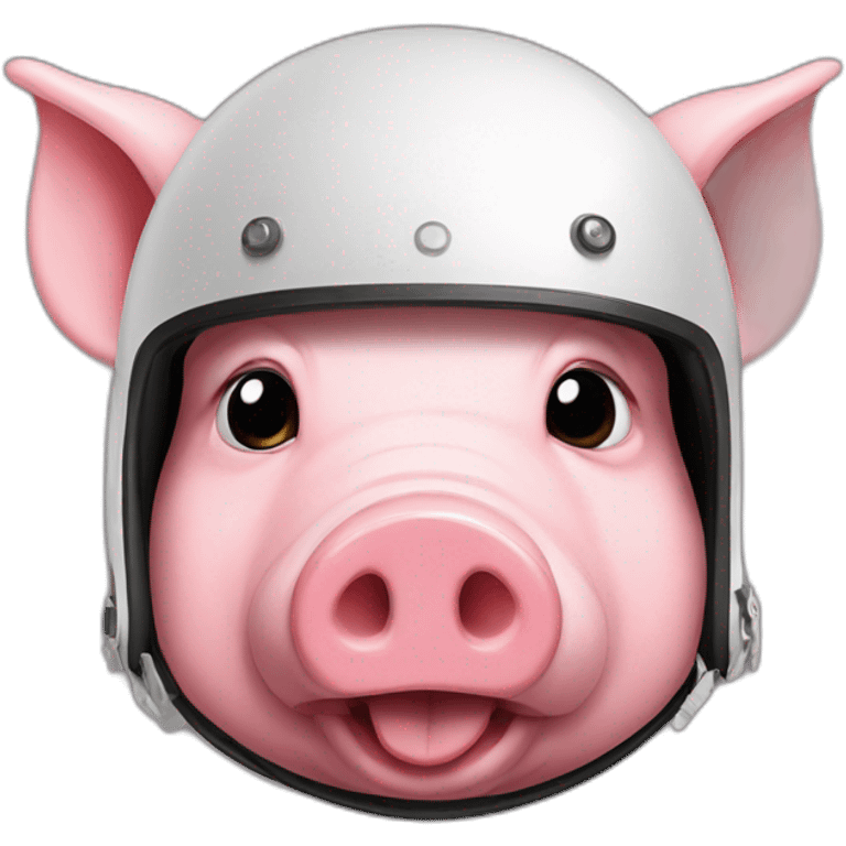 Pig in helmet with letter Z on helmet  emoji