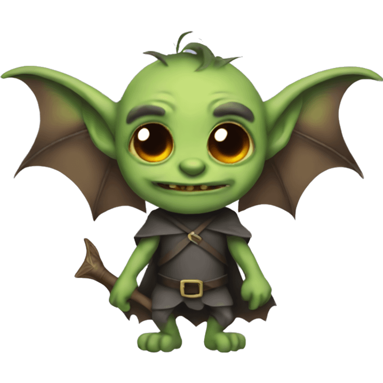 Goblin with bat wings emoji