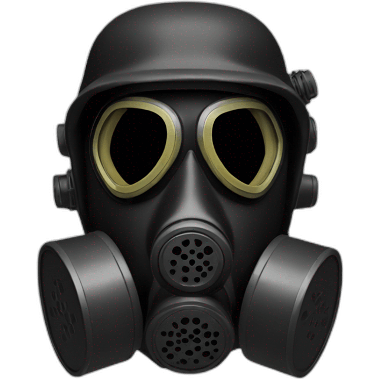 black m40 gas mask emoji