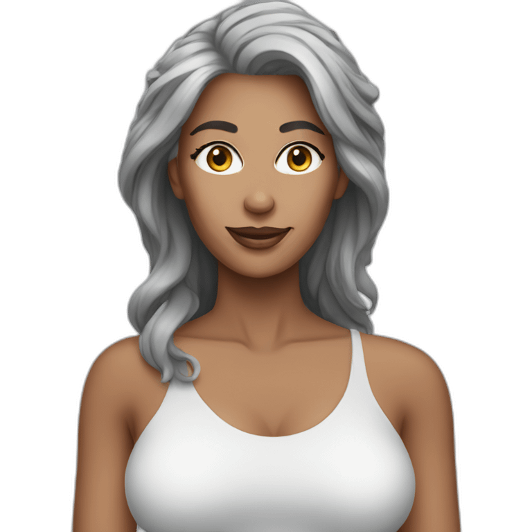 sexy woman grayhaired emoji