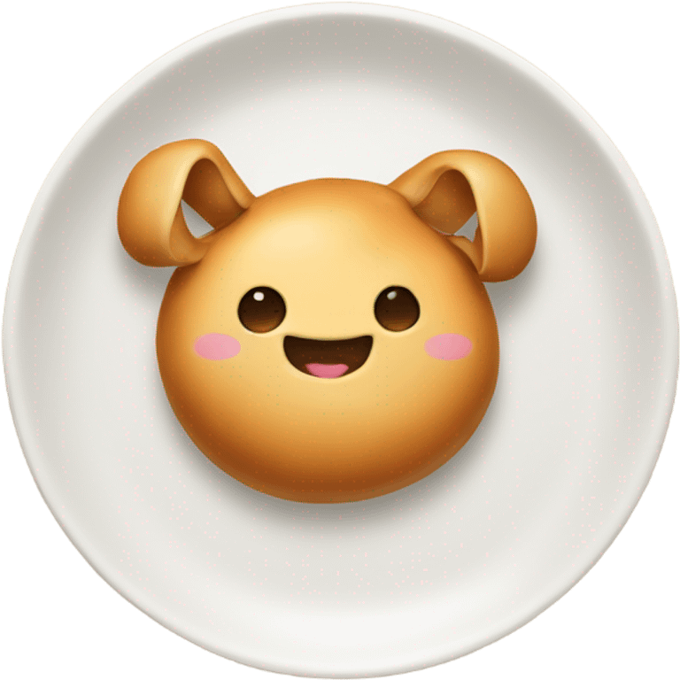 bun on a plate  emoji