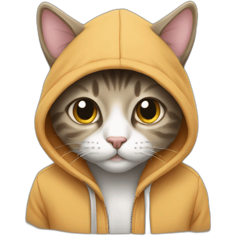 cat with hoodie emoji