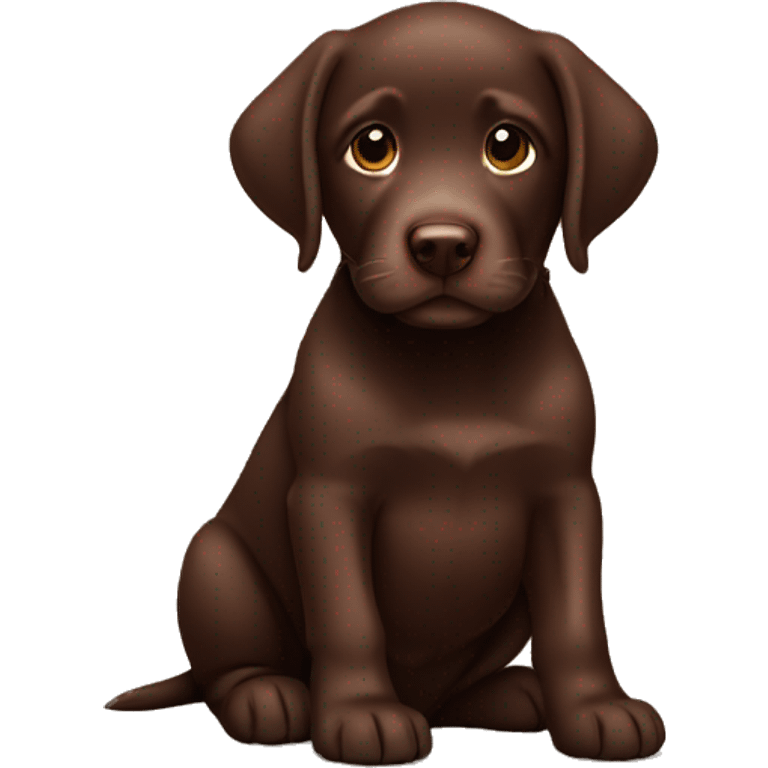 Chocolate lab puppy  emoji