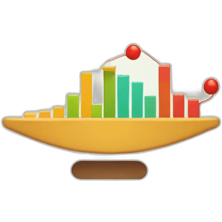 table with a graph that shows growth emoji