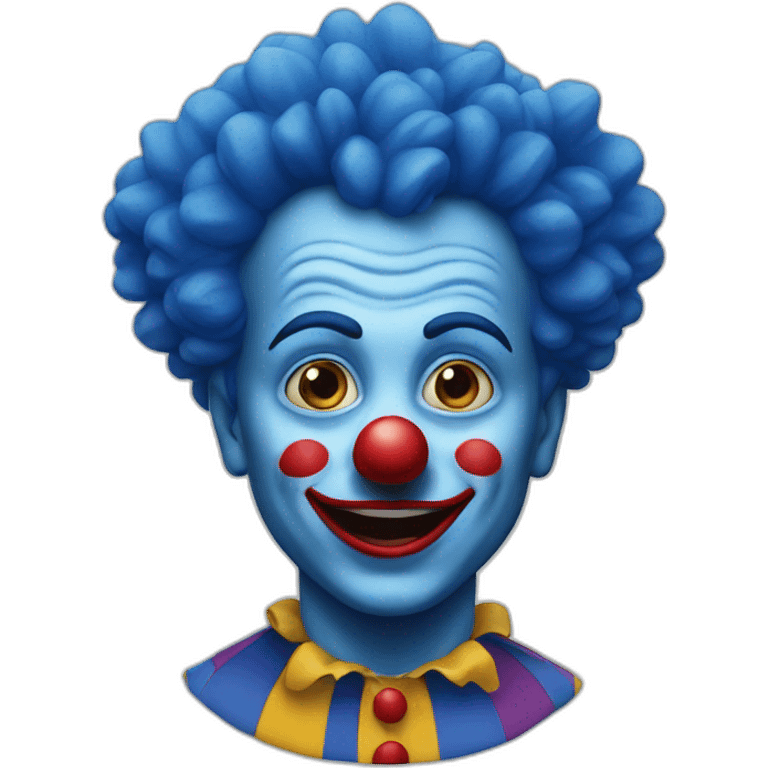 blue clown emoji