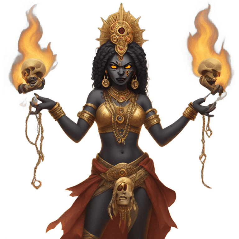 kali arising from ashes emoji