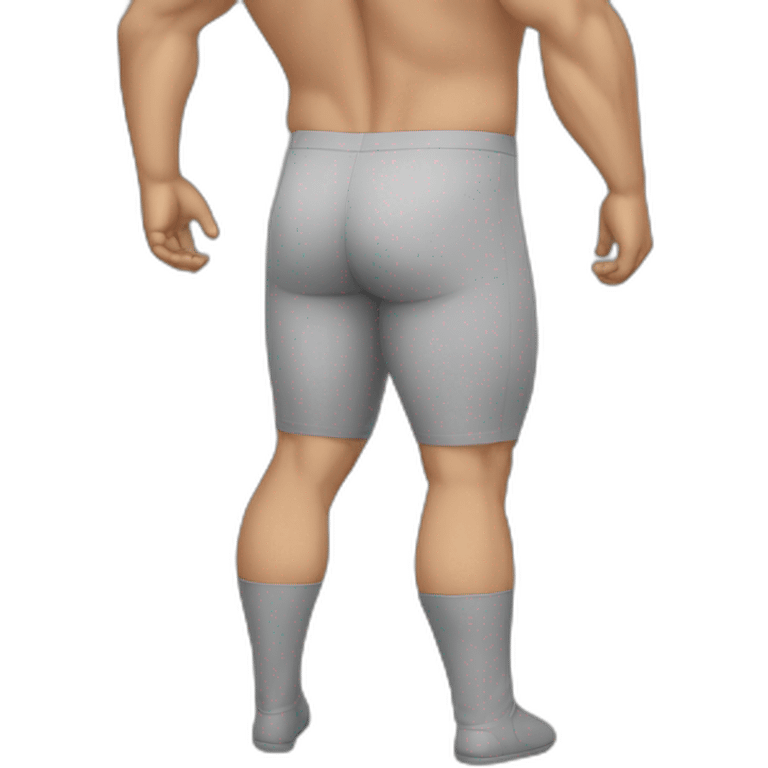 Caucasian Muscularmale large round butt emoji