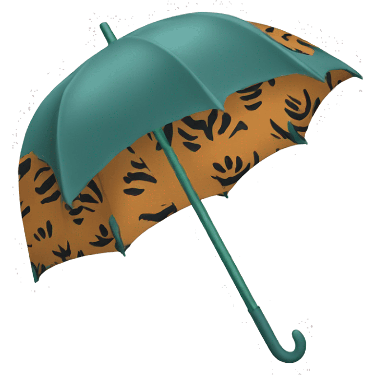 Umbrella with tigress pattern emoji