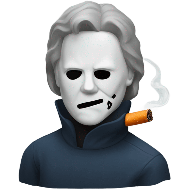 Michael myers smoking a cigarette emoji