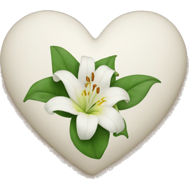 A heart with the spelling LILY inside it emoji