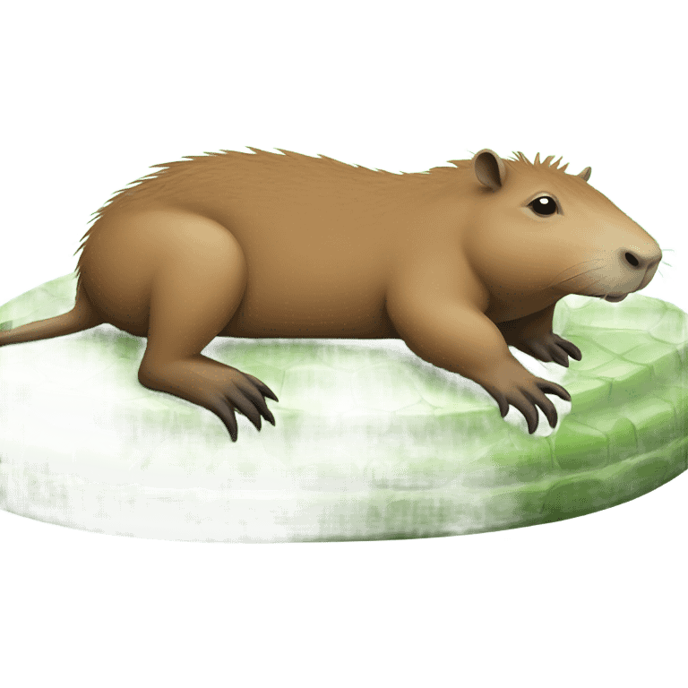 Capybara on top of crocodile  emoji