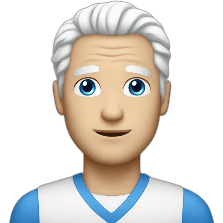 man with white hair and blue eyes emoji