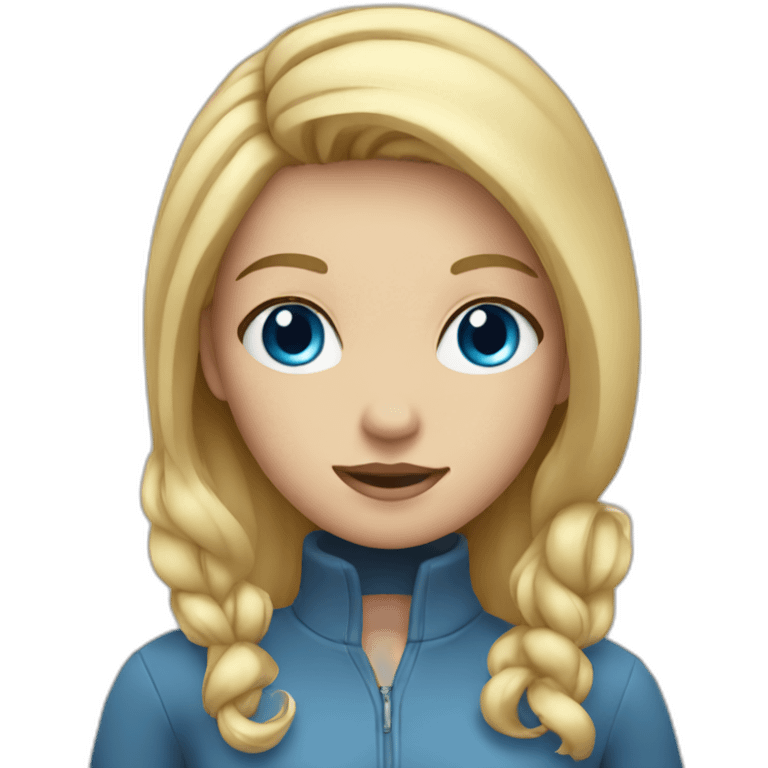 a girl with blue eyes and blond hair emoji