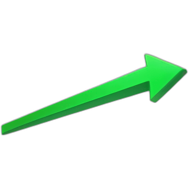 green line in an upward trajectory emoji