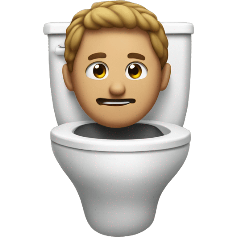 Man head coming out a toliet emoji