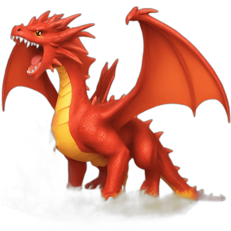 huge red Dragon Pokemon fire emoji