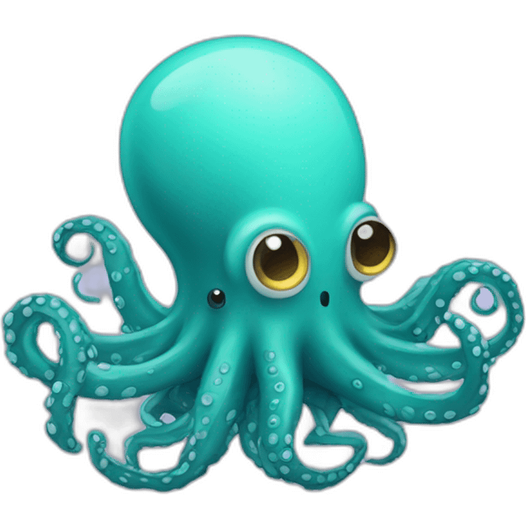 Pulpo con escafandra espacial emoji