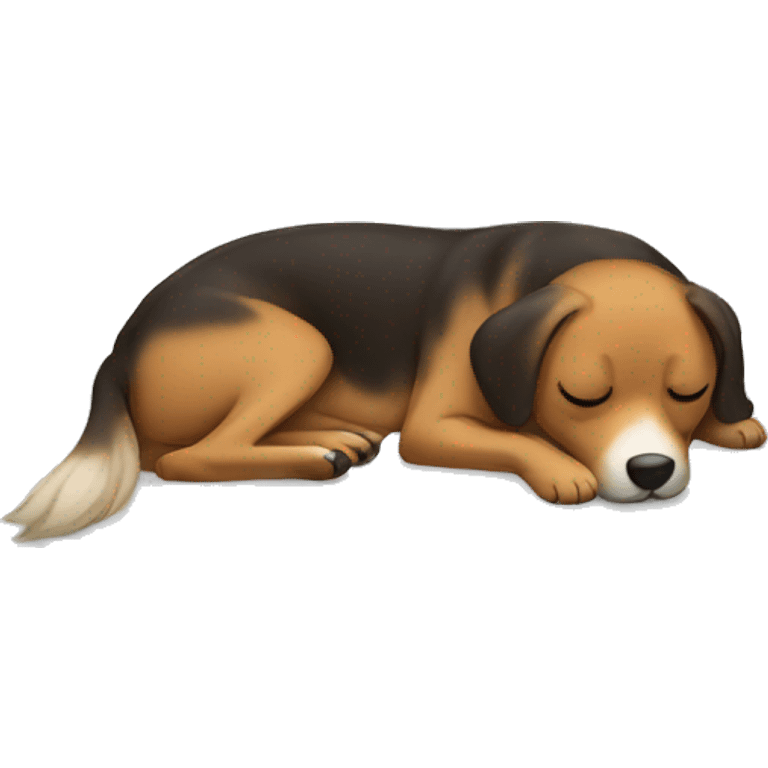 dog laying on a pillow sleeping emoji