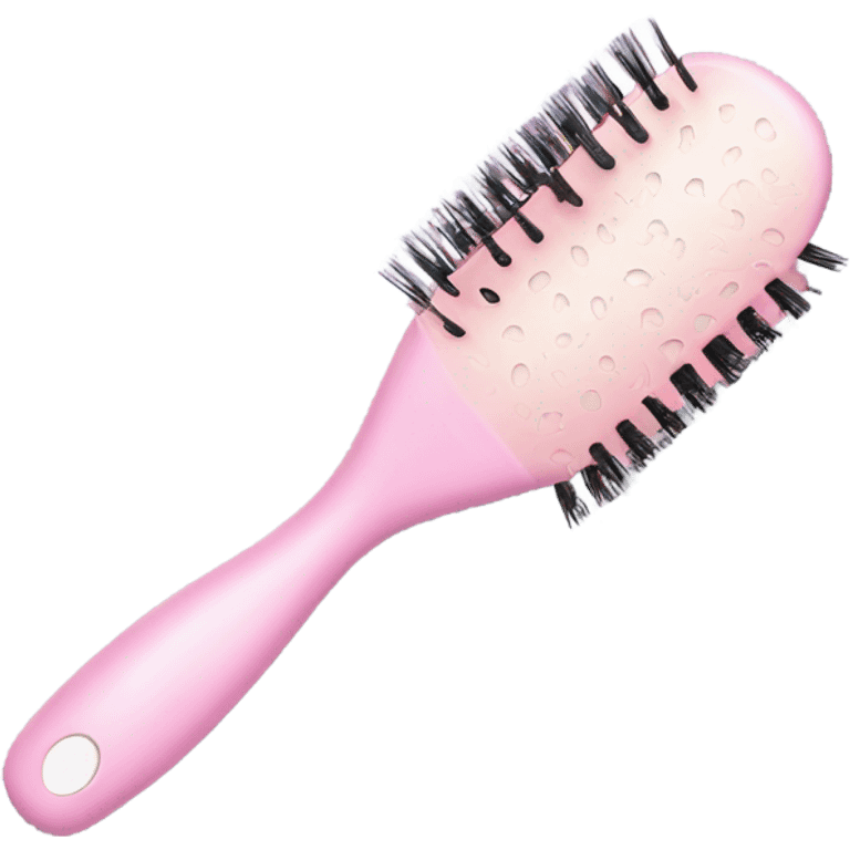 light pink hair brush emoji