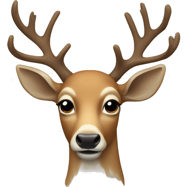 Deer with clown nose emoji