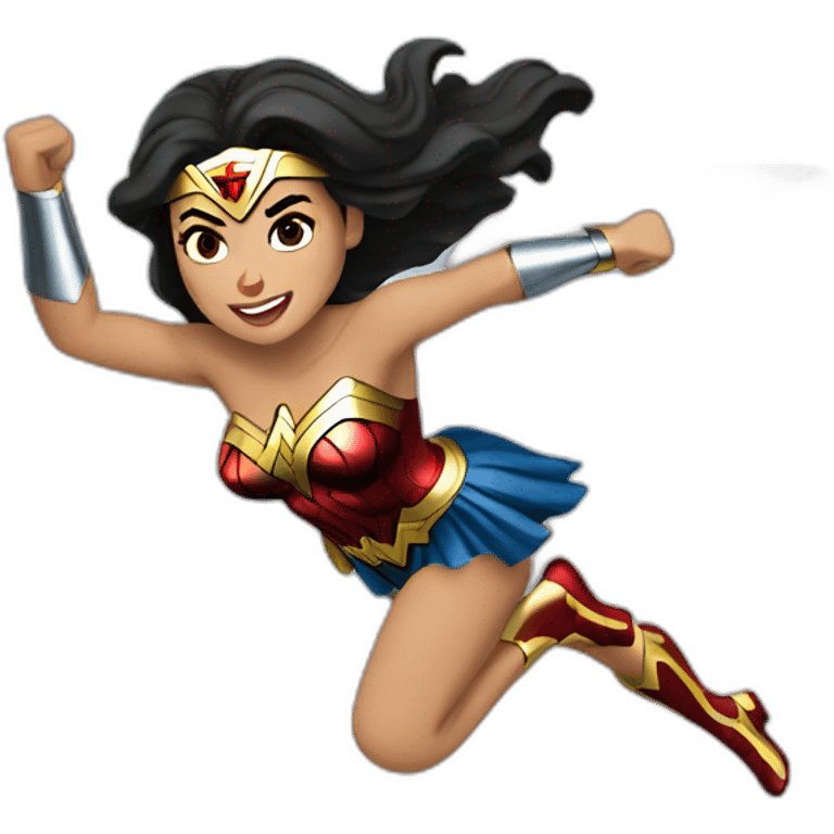 Wonderwoman flying emoji