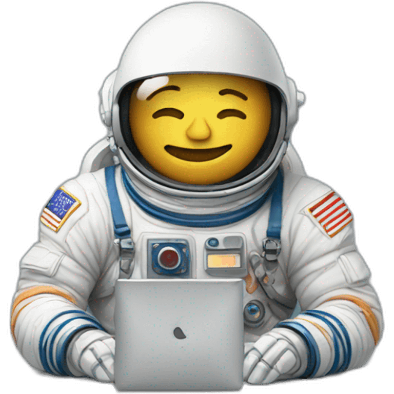 Astronaut on a computer emoji