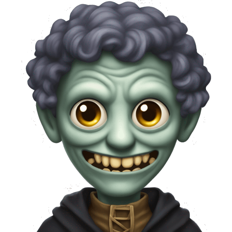 ghoul: Mischievous and occasionally malevolent spirits that inhabit wizarding dwellings, often found in attics or basements. emoji