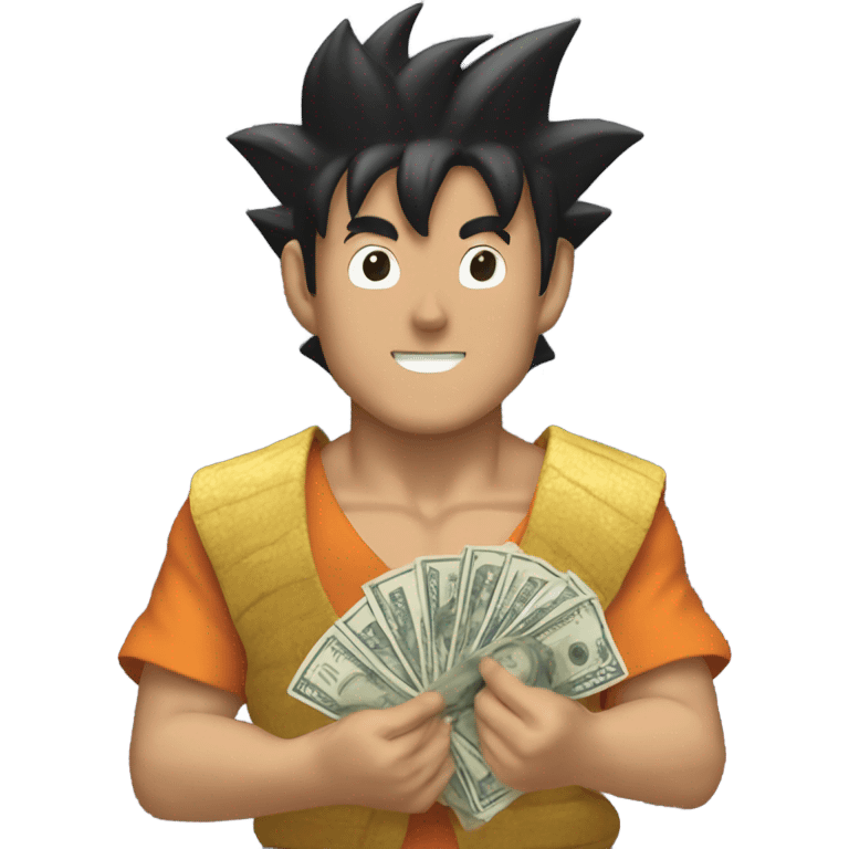 MONEY IN HANDS OF GOKU emoji