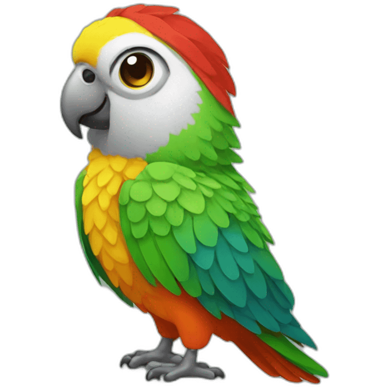 Little parrot in a costume emoji