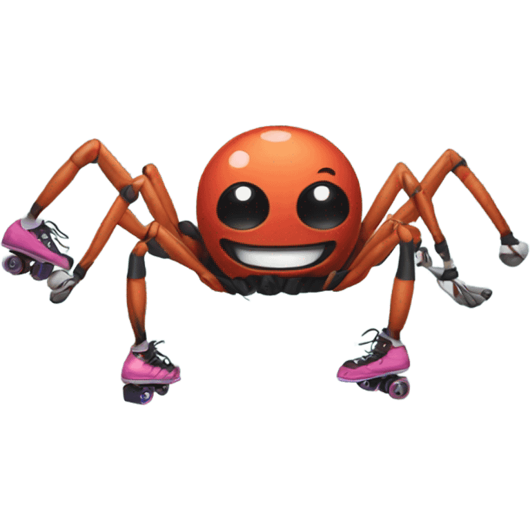 Spider wearing roller skates emoji