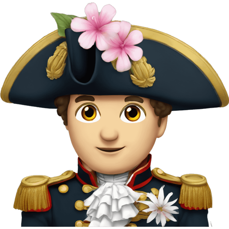 Napoleon Bonaparte cute with flower emoji