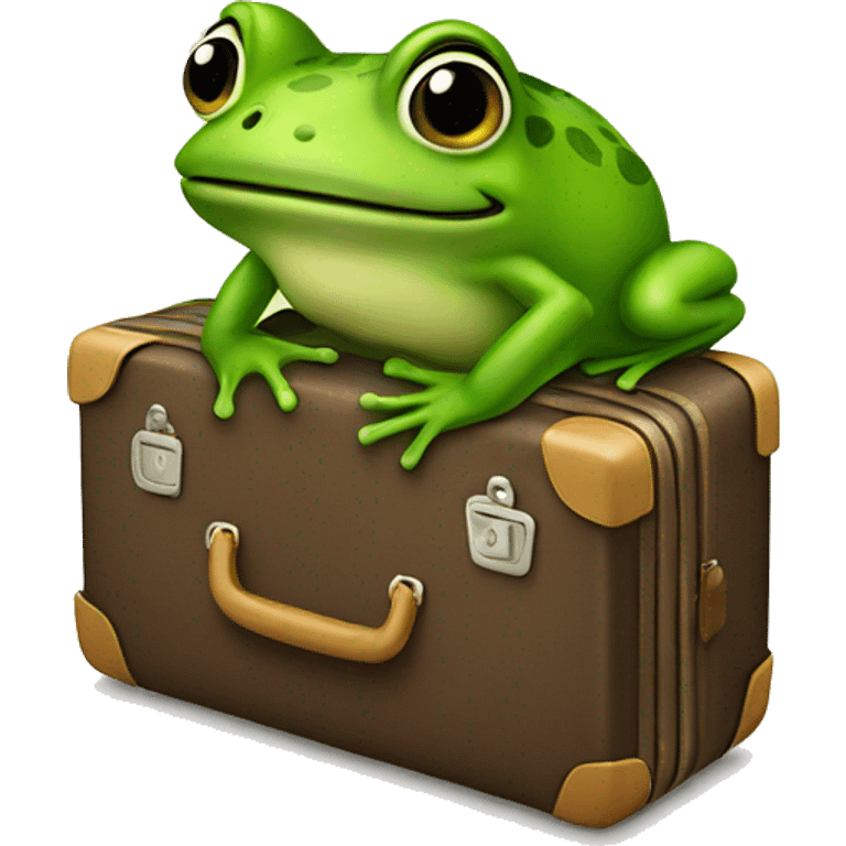 Frog in a suitcase  emoji