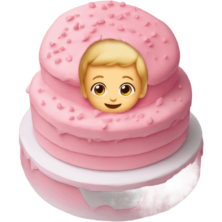 Baby inside of a cake emoji