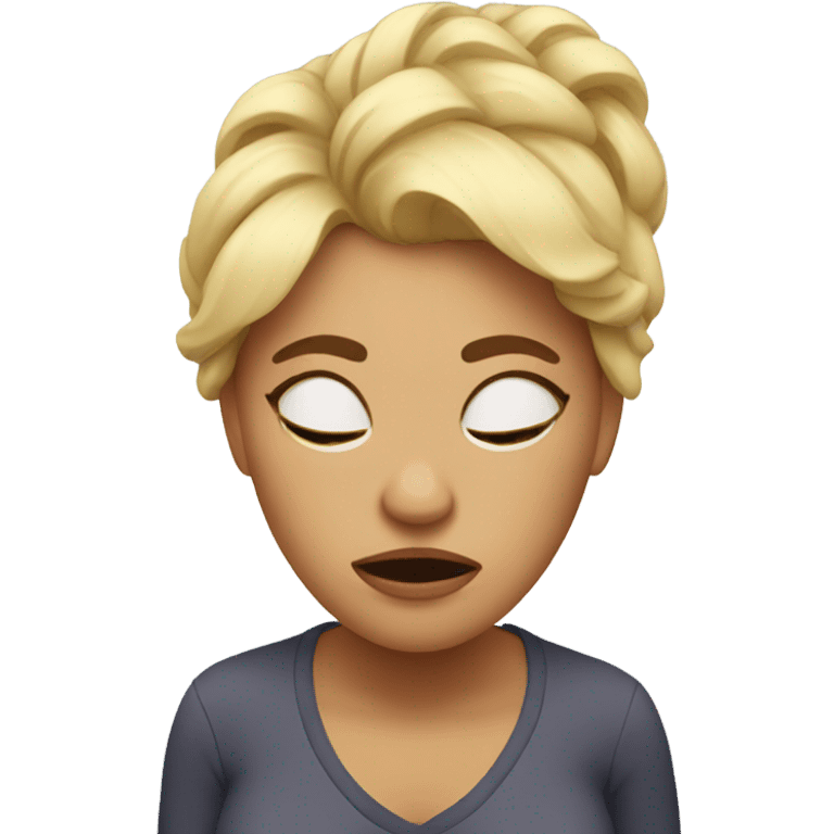 Hungover woman emoji