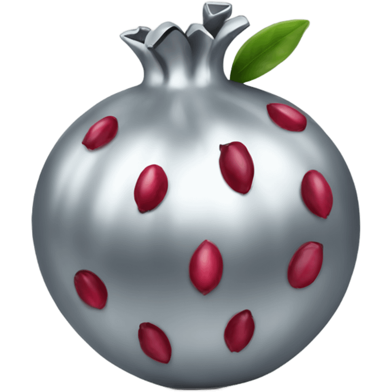 Silver pomegranate emoji