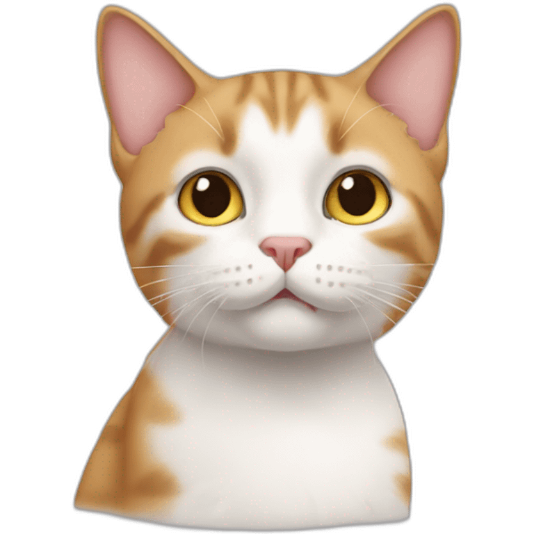 Cat white name Gaston emoji