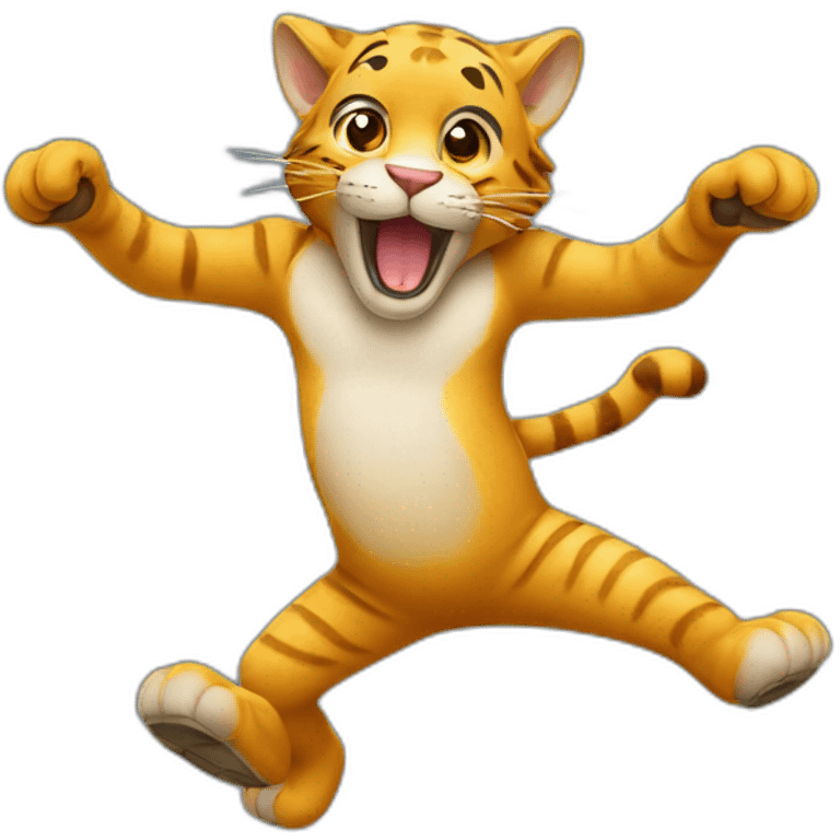 a big cat dancing emoji