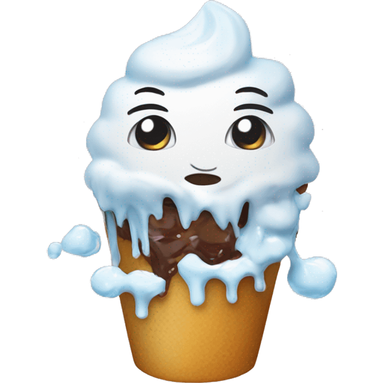 Cyprien qui mange une glace emoji